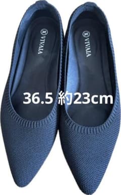 VIVAIAフラットシューズブラック 36.5 - メルカリ