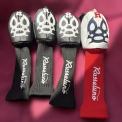 超美品】Ruseunlo ヘッドカバー(UT) 黒×白、赤×白の4本セット - メルカリ