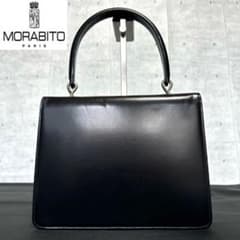 美品】MORABITO VENDOME BLACK カーフレザー ハンドバッグ - メルカリ