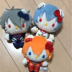 エヴァンゲリオン×ハローキティ ぬいぐるみチェーンセットのサムネイル