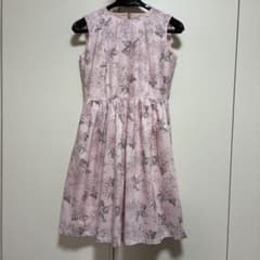 リバティ　ノースリーブ ワンピース ピンク　150相当
