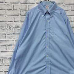 ブルックスブラザーズ長袖シャツ！ブルーチェック　XL 0317
