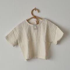 anggo 半袖 トップス XS 美品 アイボリー 韓国子供服のサムネイル