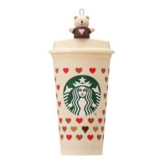 スタバ　バレンタイン2023　リユーザブルカップ　キャップ　ベアリスタのサムネイル
