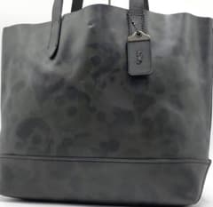 COACH コーチ レザートートバッグ ブラック カモフラ柄のサムネイル
