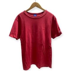 【美品・90s】チャンピオン 半袖Tシャツ 青タグ 赤 同色刺繍 Lサイズのサムネイル