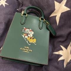 COACH ミッキー ミニー トートバッグ グリーンのサムネイル