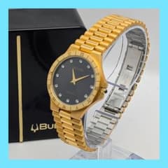 【デッドストック】BULOVA ブローバ ダイヤ12P メンズ腕時計 稼働品 デッドストック】BULOVA ブローバ ダイヤ12P メンズ腕時計 稼働品