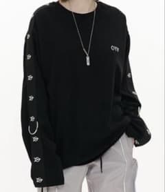 OY ロゴテープリングロングTシャツ