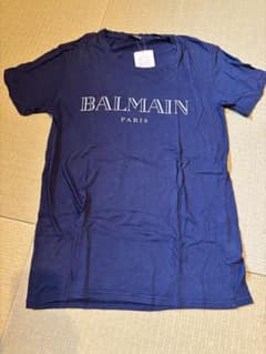 BALMAIN Tシャツ ロゴ ネイビー M+ - メルカリ