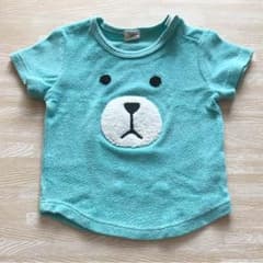値下げ＊クマさん パイル地Tシャツ 90サイズのサムネイル