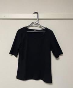 UNIQLO リブTシャツ ブラックのサムネイル