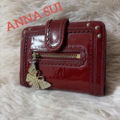 ANNA SUI 二つ折り財布 がま口 チャーム付き レッドのサムネイル