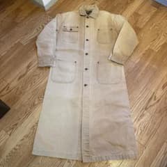 90s ポロラルフローレン ダック地 ダスターコート キャメル Mサイズ