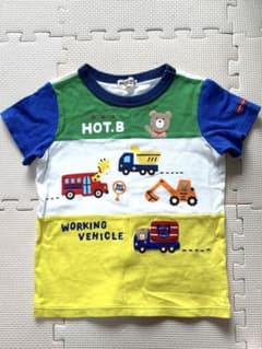 ホットビスケッツ　ミキハウス　100cm 半袖Tシャツ　働く車　男の子のサムネイル