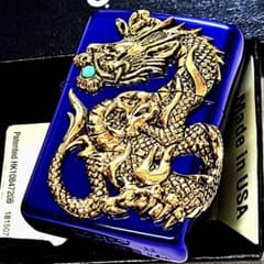 ZIPPO ジッポ限定100個『No.035』青いドラゴン彫刻ライター本体 - メルカリ