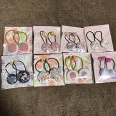 キッズ ヘアゴム くるみボタン 8個セットのサムネイル