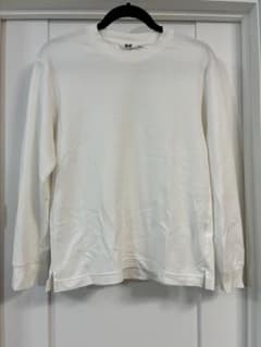 UNIQLO U エアリズムコットンクルーネック長袖Tシャツ ホワイト XS ②