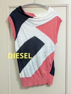DIESEL ディーゼル 幾何学模様 ノースリーブ トップス XS|mercari 
