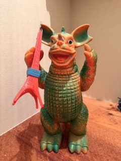 【当時物】ブルマァク ジャイアント バラゴン 東京タワー付 ソフビ 昭和レトロのサムネイル