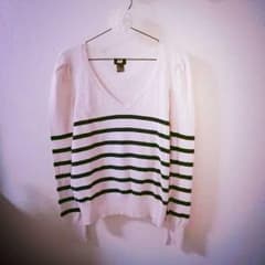 H&M♡パフスリーブボーダーニットのサムネイル