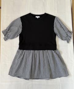 a.v.v ギンガムチェック 半袖チュニック 160サイズ（七部丈）のサムネイル
