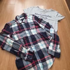 Abercrombie＆FitchアバクロのTシャツとチェックシャツの2点セット