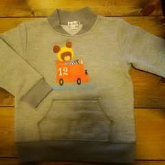110☆くまのがっこう☆ジャッキー トレーナー エニファム anyFAM グレーのサムネイル