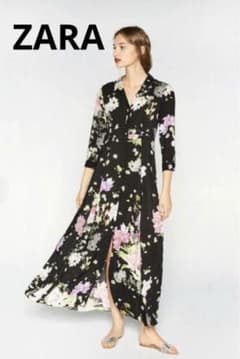 ZARA 芸能人多数着用　花柄ワンピースのサムネイル
