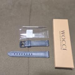 WOCCI ネイビー レザーベルト 18mmのサムネイル