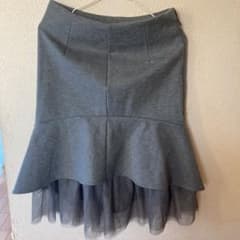 シースルー膝丈スカート꙳★*゜グレーのサムネイル