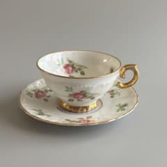 ドイツ製ヴィンテージ GKC Bavaria 可愛い 薔薇金彩C&S【未使用