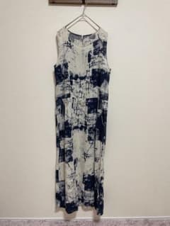 Favorite ワンピース 藍染め風 ネイビー ノースリーブ ポケット有のサムネイル