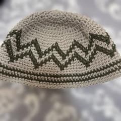 ハンドメイド クロシェ編み ニット帽 ビーニー - メルカリ