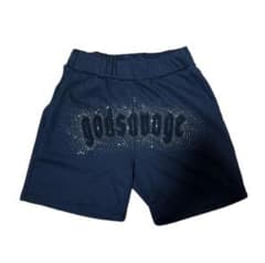 godsavage ロゴ付き ブラックショートパンツのサムネイル