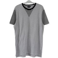 LANVIN PARIS 白黒 マルチボーダー Tシャツ イタリア製 コロネット 