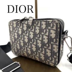 美品 DIOR ショルダーバッグ トロッター オブリーク ロゴ入り メンズ