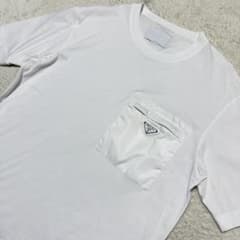 極美品！近年モデル！PRADA 23ss 三角ロゴ 半袖 Tシャツ ナイロン切替 