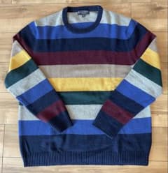 Brooks Brothers マルチカラーストライプ ニットセーター XXL - メルカリ