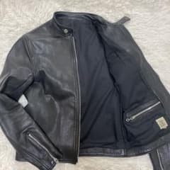美品 サイ シングル ライダース ジャケット レザー ブラック 38 山羊革 美品 サイ シングル ライダース ジャケット レザー ブラック 38 山羊革