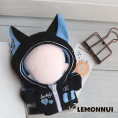 10cm 着せ替え ぬいぐるみ服 パーカー Y2K 萌え ぬい活-B3213