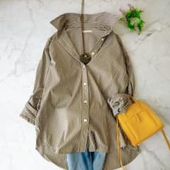定価1.9万超美品 プラージュ 長袖オーバーシャツ 綿100% ゆったり 