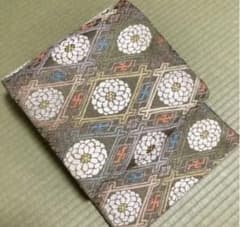 正絹　袋帯《刺繍　花菱》　Ａのサムネイル