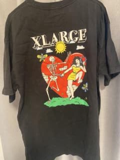 XLARGE スケルトンイラスト Tシャツ ブラックのサムネイル