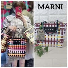 ぱに様愛用 未使用 MARNI マルニ かごバッグ ハンドバッグ マルチ