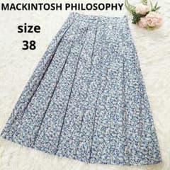 美品 マッキントッシュ フィロソフィー 洗える リバティ柄 プリーツ スカート