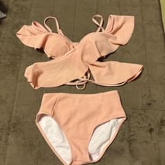フリルデザイン セパレート水着 ビキニ ピンクのサムネイル