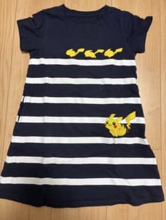 【graniph×ポケモン】110cm 半袖ワンピース ピカチュウ イーブイのサムネイル