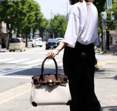 ★美品save my bag【SMB】軽量ハンドバッグ ツートンカラー