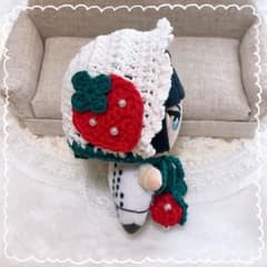 10㎝ ちびぐるみ　にしぱぺ　ぬい服　着ぐるみ　苺ボンネット　赤　モチーフ 10㎝ ちびぐるみ にしぱぺ ぬい服 着ぐるみ 苺ボンネット 赤